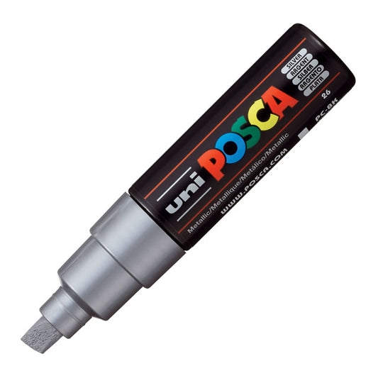 Paint Marker, PC-8K Chisel Tip, Silver