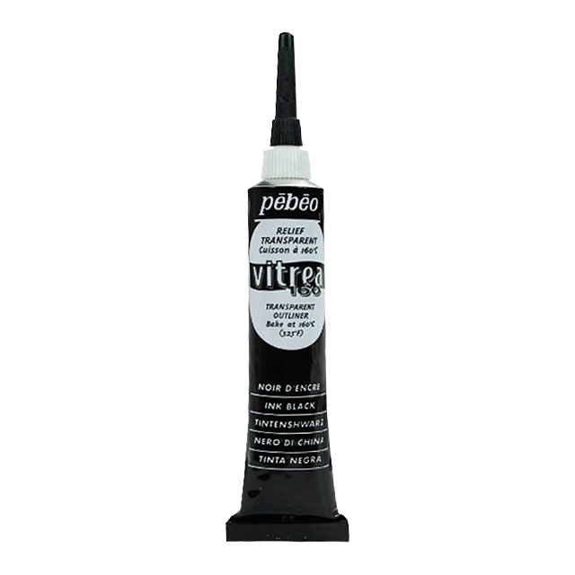 Vitrea 160 Outliner, Ink Black, 20 ml. tube