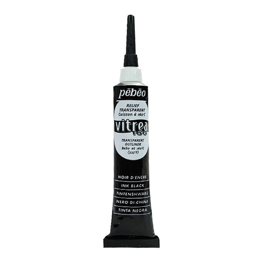 Vitrea 160 Outliner, Ink Black, 20 ml. tube