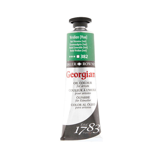 Daler-Rowney Georgian Oil Colors - Viridian Hue, 38 ml,