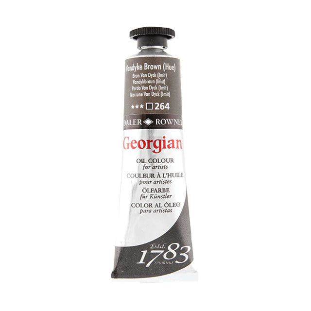 Daler-Rowney Georgian Oil Colors - Vandyke Brown Hue, 38 ml,