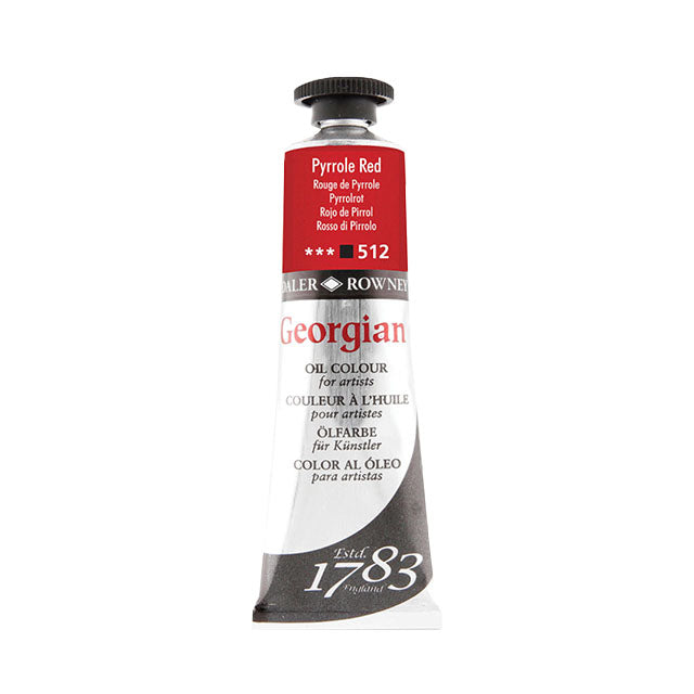 Daler-Rowney Georgian Oil Colors - Pyrrole Red, 38 ml,