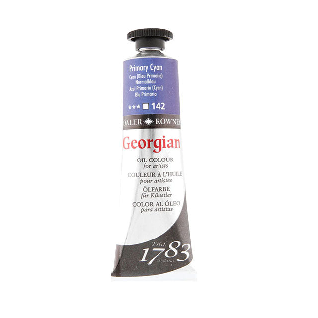 Daler-Rowney Georgian Oil Colors - Primary Cyan, 38 ml,