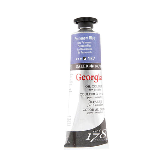 Daler-Rowney Georgian Oil Colors - Permanent Blue, 38 ml,