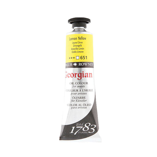 Daler-Rowney Georgian Oil Colors - Lemon Yellow, 38 ml,