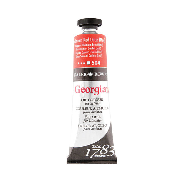 Daler-Rowney Georgian Oil Colors - Cadmium Red Deep Hue, 38 ml,