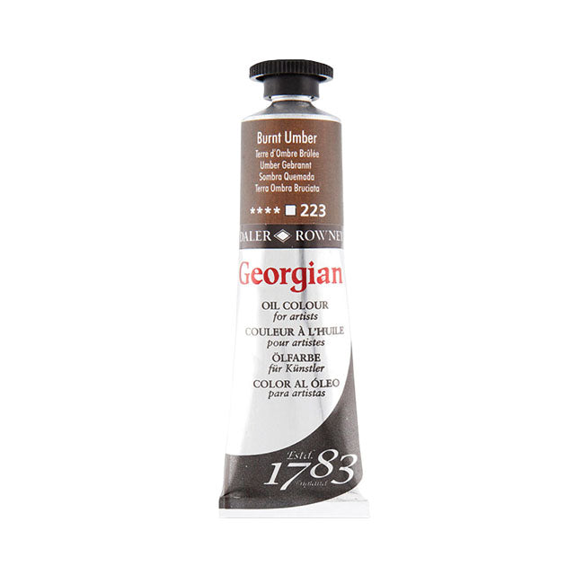 Daler-Rowney Georgian Oil Colors - Burnt Umber, 38 ml,