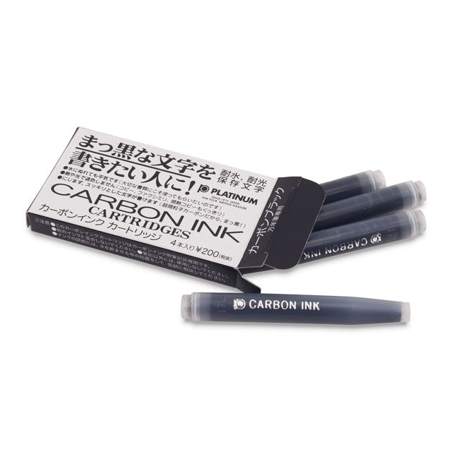 Fountain Pen Ink Cartridge, Carbon Black, 4 pack