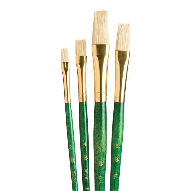 Set of 4 Bristle Brushes (No. 9112)