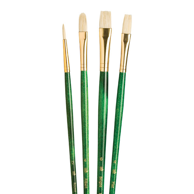 Set of 4 Bristle Brushes (No. 9118)