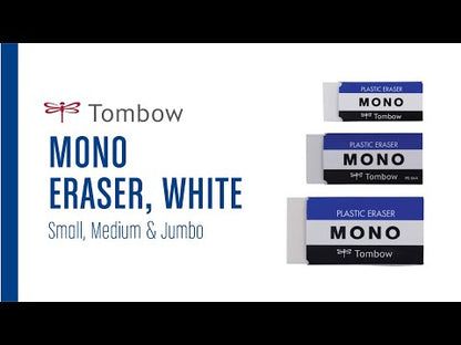 Tombow Mono Eraser, White, Medium, 3 Pack