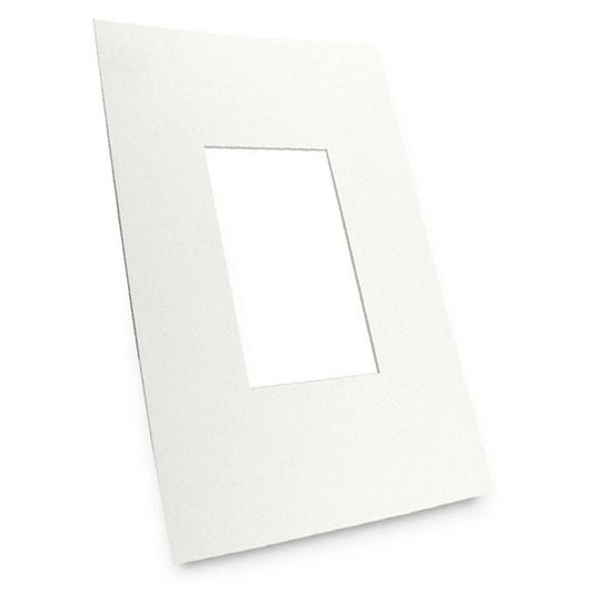 Perfect Show White Single Mat, Acid-Free, 14" x 16"