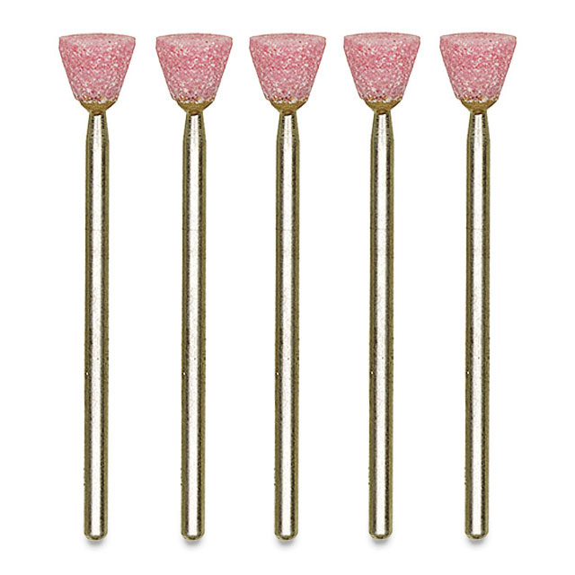 Proxxon Aluminum-Oxide Mounted Points - Inverted Cone, 5 Pack