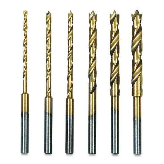 HSS Twist Drill Bits, Titanium Nitrate Coated, Set of 10