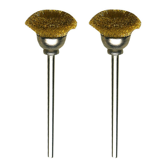 Proxxon Brass Cup Cleaning Brushes - 33/64", 2 Pack