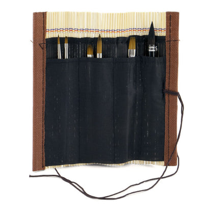 Raphael Mini Travel Brush Set in Bamboo Wrap