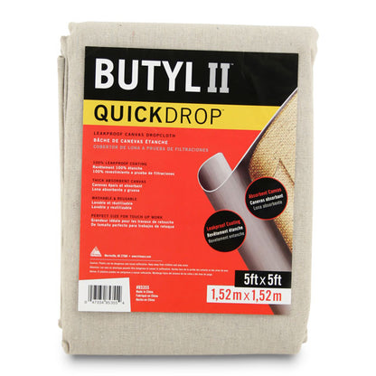 Butyl II Quickdrop Leakproof Canvas Drop Cloth