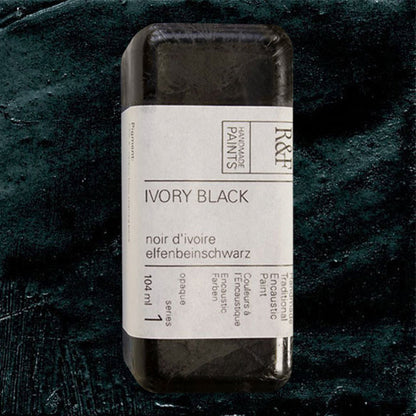 R&F Encaustic Paint - Ivory Black, 104 ml