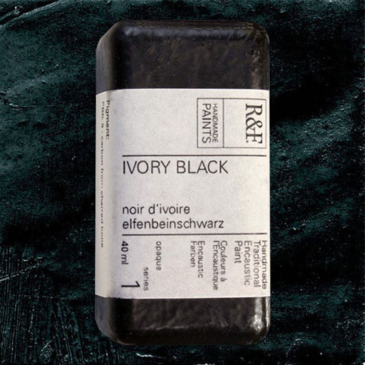 R&F Encaustic Paint - Ivory Black, 40 ml