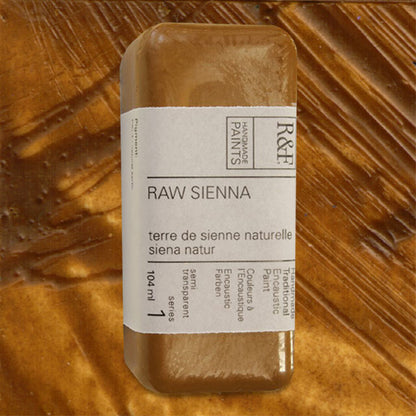 R&F Encaustic Paint - Raw Sienna, 104 ml