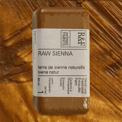 R&F Encaustic Paint - Raw Sienna, 40 ml