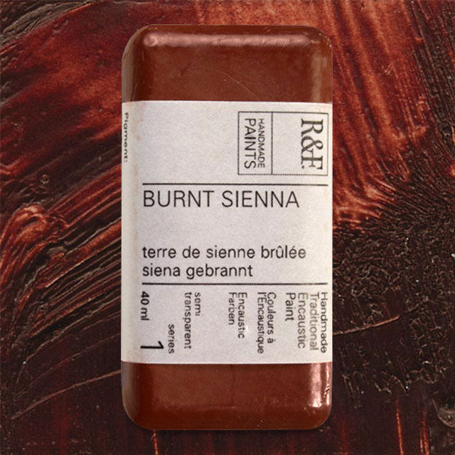 R&F Encaustic Paint - Burnt Sienna, 40 ml