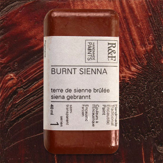 R&F Encaustic Paint - Burnt Sienna, 40 ml