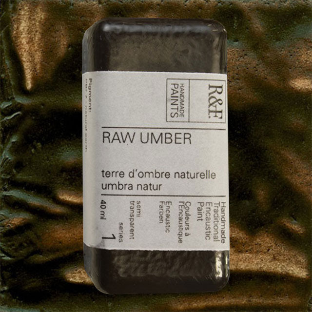 R&F Encaustic Paint - Raw Umber, 40 ml