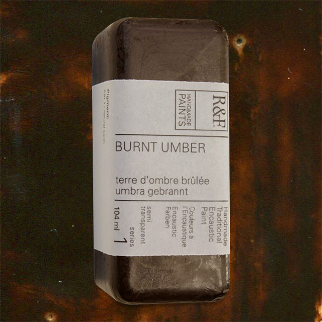 R&F Encaustic Paint - Burnt Umber, 104 ml