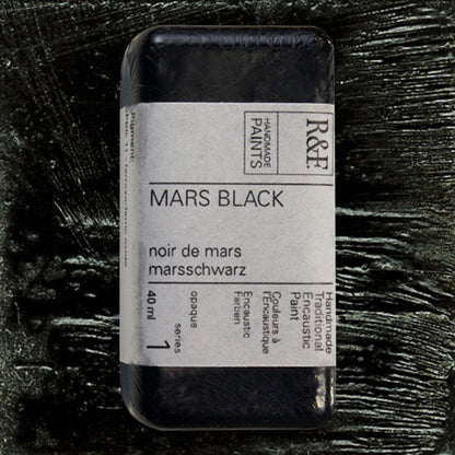 R&F Encaustic Paint - Mars Black, 40 ml