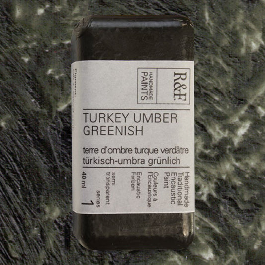 R&F Encaustic Paint - Turkey Umber Greenish, 40 ml