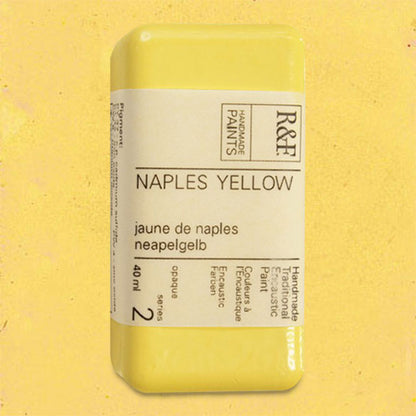 R&F Encaustic Paint - Naples Yellow, 40 ml