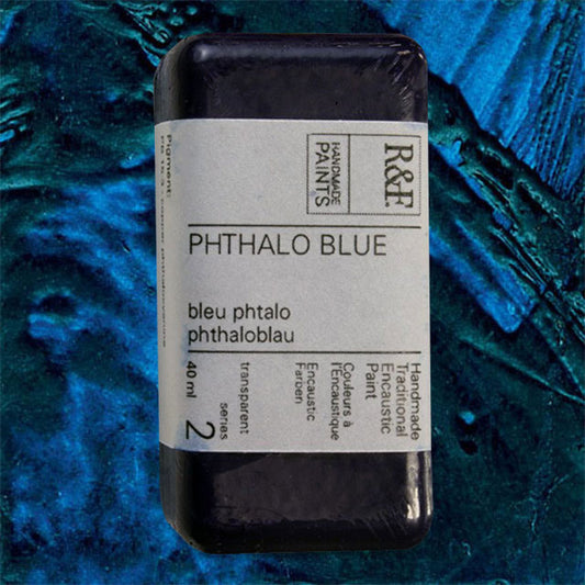 R&F Encaustic Paint - Phthalo Blue, 40 ml