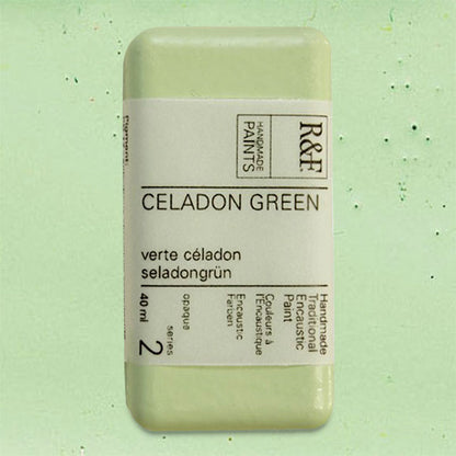 R&F Encaustic Paint - Celadon Green, 40 ml