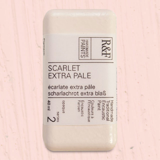 R&F Encaustic Paint - Scarlet Extra Pale, 40 ml