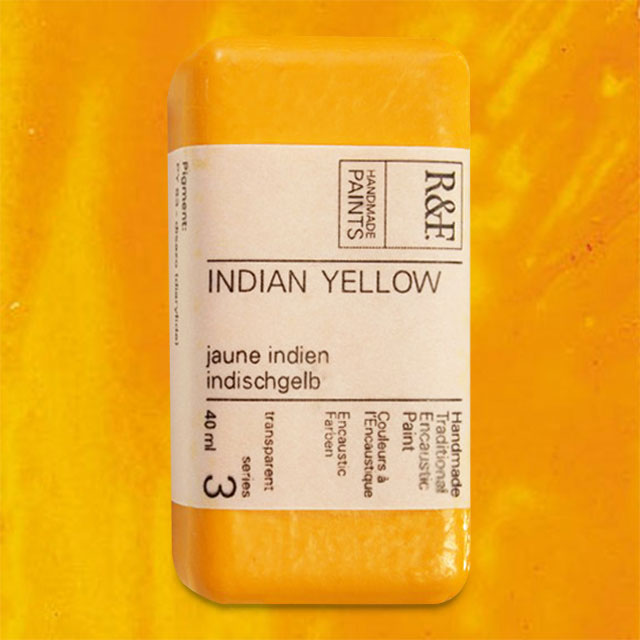 R&F Encaustic Paint - Indian Yellow, 40 ml