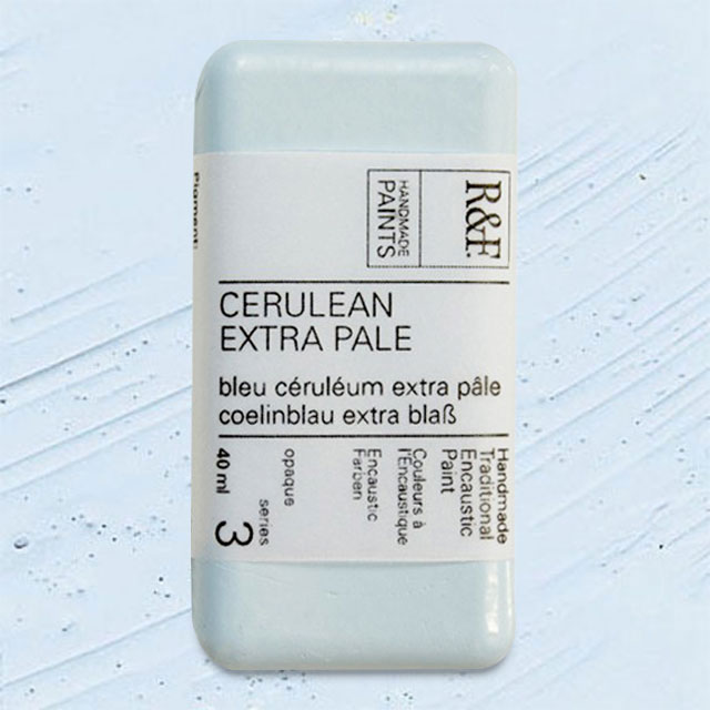 R&F Encaustic Paint - Cerulean Extra Pale, 40 ml