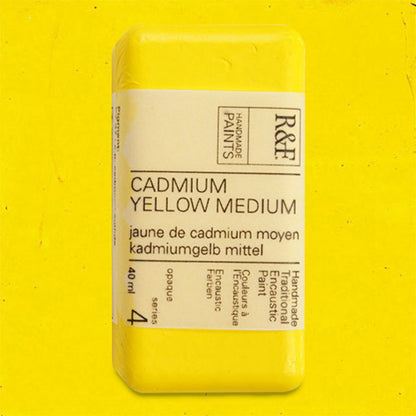 R&F Encaustic Paint - Cadmium Yellow Medium, 40 ml