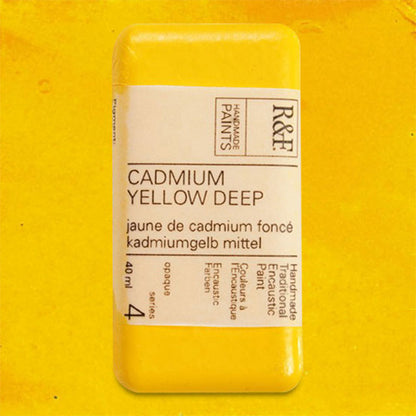 R&F Encaustic Paint - Cadmium Yellow Deep, 40 ml