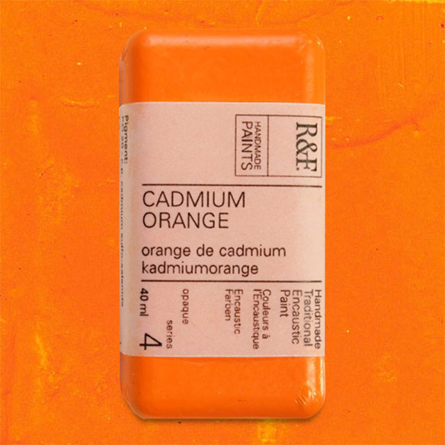 R&F Encaustic Paint - Cadmium Orange, 40 ml