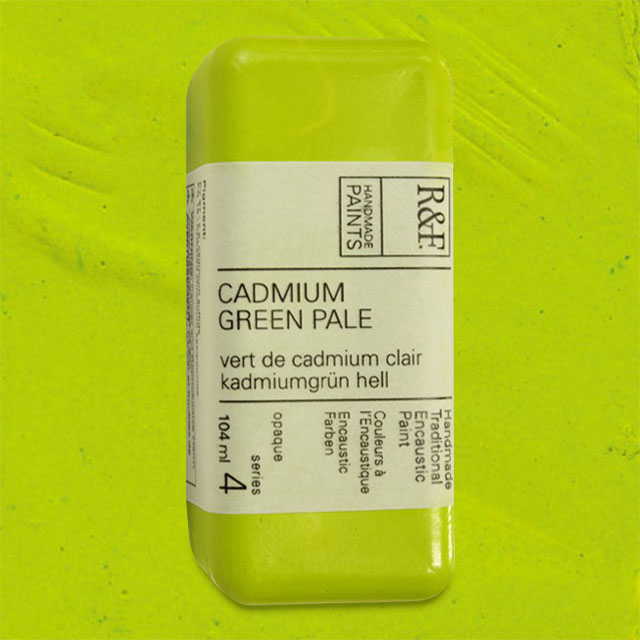 R&F Encaustic Paint - Cadmium Green Pale, 104 ml