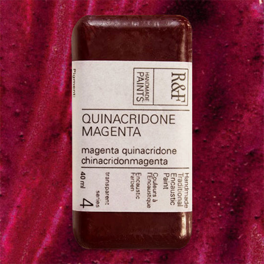 R&F Encaustic Paint - Quinacridone Magenta, 40 ml