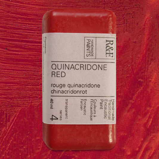 R&F Encaustic Paint - Quinacridone Red, 40 ml