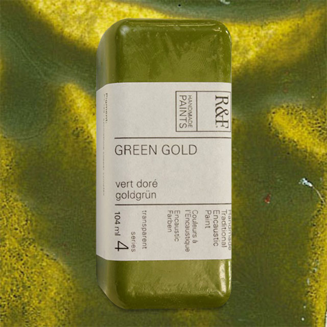 R&F Encaustic Paint - Green Gold, 104 ml