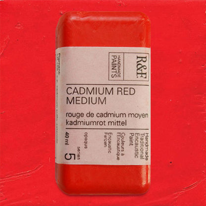 R&F Encaustic Paint - Cadmium Red Medium, 40 ml