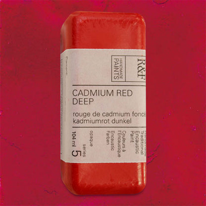 R&F Encaustic Paint - Cadmium Red Deep, 104 ml