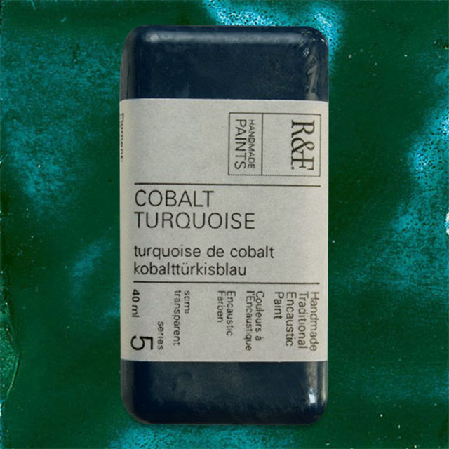 R&F Encaustic Paint - Cobalt Turquoise, 40 ml