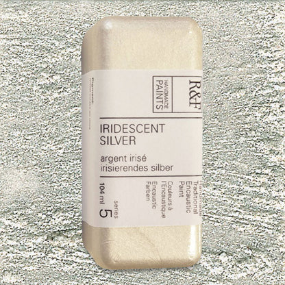 R&F Encaustic Paint - Iridescent Silver, 104 ml