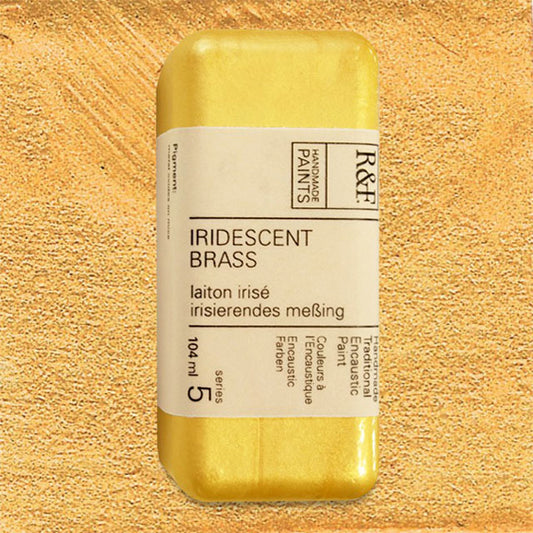 R&F Encaustic Paint - Iridescent Brass, 104 ml