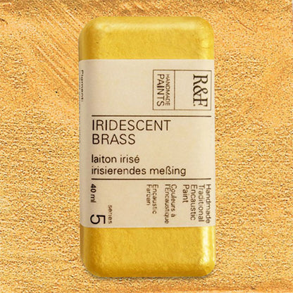 R&F Encaustic Paint - Iridescent Brass, 40 ml